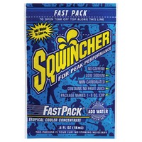 Sqwincher Corporation 015309-TC Sqwincher .6 Ounce Fast Pack Liquid Concentrate Tropical Cooler Electrolyte Drink - Yields 6 Oun